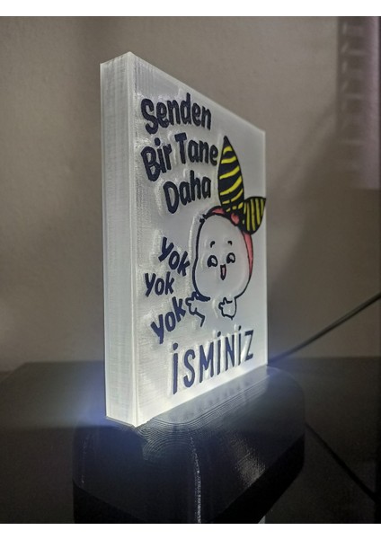 Kişiye Özel Isimli Hediyelik Kablolu LED Lamba - M10 - Senden Bir Tane Daha Yok - Beyaz Işıklı modelleri