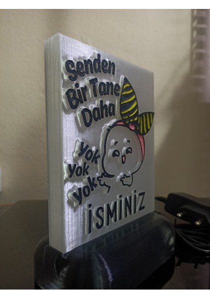 Kişiye Özel Isimli Hediyelik Kablolu LED Lamba - M10 - Senden Bir Tane Daha Yok - Amber Işıklı fırsatları