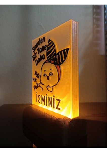 Kişiye Özel Isimli Hediyelik Kablolu LED Lamba - M10 - Senden Bir Tane Daha Yok - Amber Işıklı indirimleri