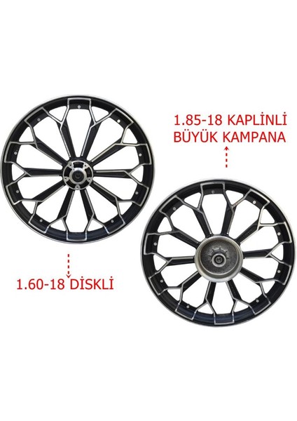 125CG Ön-Arka Jant Örümcek Siyah