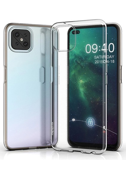 Reno 4 Lite Kılıf Deluxe 2mm Şeffaf Silikon Svlrs fiyatları