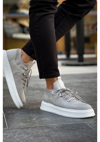 J2408 Fusion Ortopedik Taban Günlük Triko Erkek Sneaker Spor Ayakkabı Tbt Antrasit