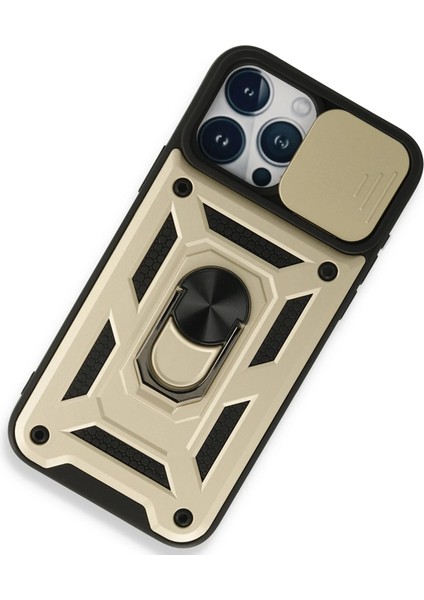 Iphone 15 Pro Kılıf Pars Lens Yüzüklü Silikon - Gold Svlrs fiyatları