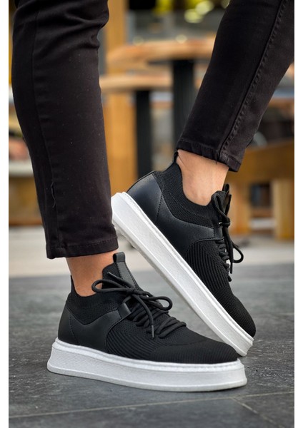 J2408 Fusion Ortopedik Taban Günlük Triko Erkek Sneaker Spor Ayakkabı Tbt Siyah indirimleri