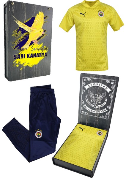 Orijinal A Takım Futbolcu T-Shirt + Eşofman Altı Set Ahşap Kutulu