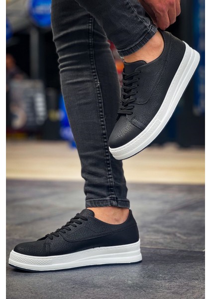 J2401 Ortopedik Taban Günlük Cilt Erkek Sneaker Spor Ayakkabı Cbt Siyah fiyatları