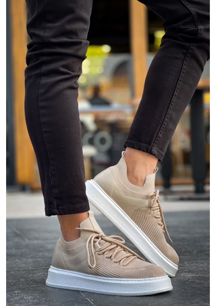J2408 Fusion Ortopedik Taban Günlük Triko Erkek Sneaker Spor Ayakkabı Tbt Krem fırsatları