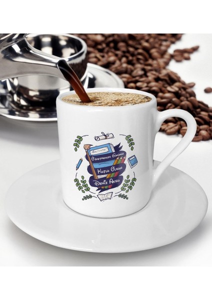 Kişiye Özel Öğretmenler Günü Türk Kahvesi Fincanı, Şık ve Anlamlı Hediye