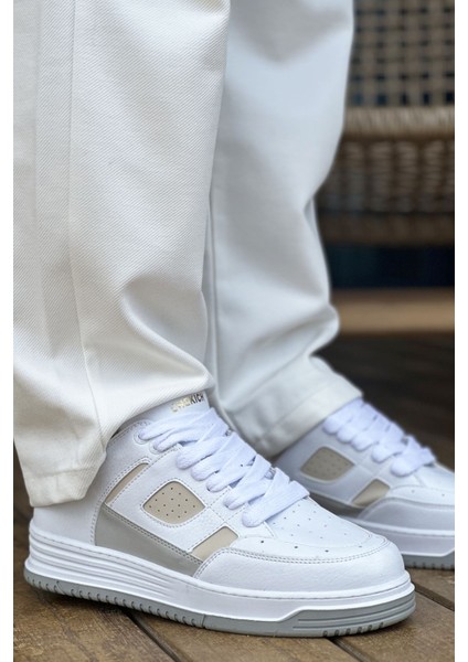 J2410 Avax Ortopedik Taban Günlük Cilt Erkek Sneaker Spor Ayakkabı Cbt Beyaz/krem fiyatları