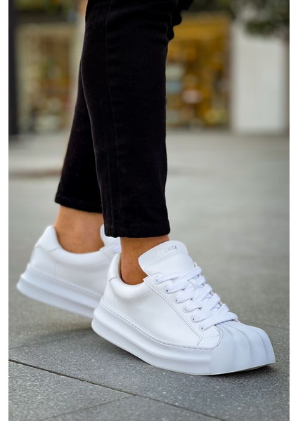 J2411 Artenay Ortopedik Taban Günlük Cilt Erkek Sneaker Spor Ayakkabı Cbt Beyaz