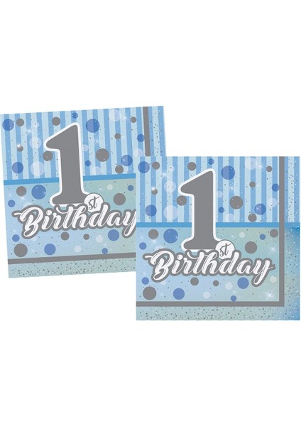THB5121 First Bithday Erkek, 16 Adet Peçete, 33X33CM /BMP1310THB5121