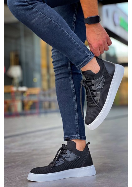 J2425 Ortopedik Taban Günlük Triko Erkek Sneaker Spor Ayakkabı Tbt Siyah fırsatları
