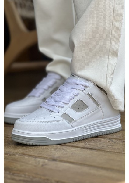J2410 Avax Ortopedik Taban Günlük Cilt Erkek Sneaker Spor Ayakkabı Cbt Beyaz/gri fırsatları