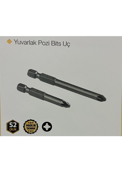 Matkap Ucu Yuvarlak Pozi Bits Uç Pz2 X50MM 5 Adet