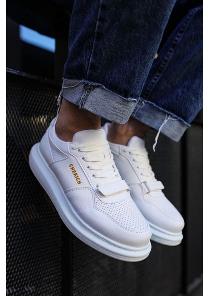 J073 Flatline Ortopedik Taban Günlük Cilt Erkek Sneaker Spor Ayakkabı Cbt Beyaz fiyatları