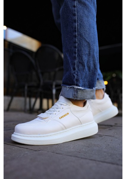 J073 Flatline Ortopedik Taban Günlük Cilt Erkek Sneaker Spor Ayakkabı Cbt Beyaz modelleri