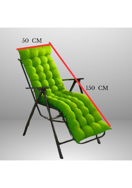 Sandalye Minderi Uzun Model 50X150 cm Yeşil Renk