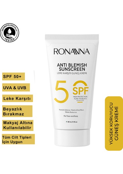 Güneş Kremi - Leke Giderici, Yüksek Korumalı 50 Spf, Aydınlatıcı, Tüm Cilt Tipleri Için - 50ml