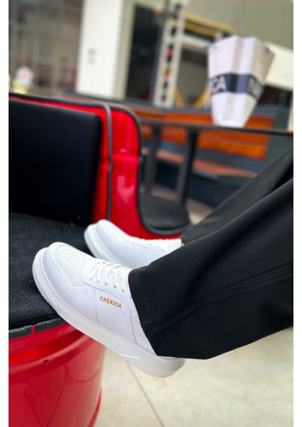 J075 Signature Ortopedik Taban Günlük Cilt Erkek Sneaker Spor Ayakkabı Cbt Beyaz fiyatları
