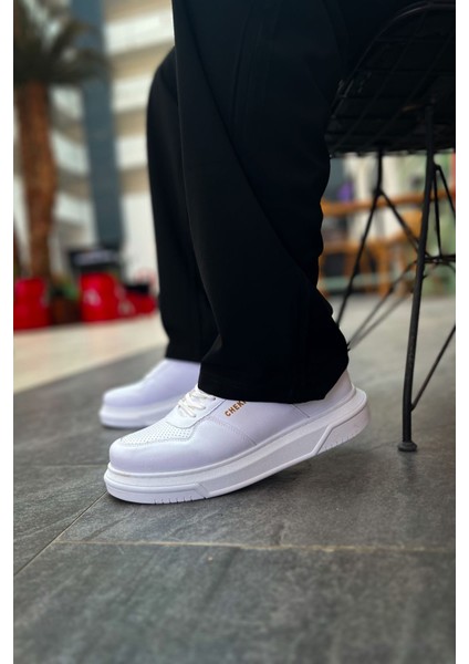 J075 Signature Ortopedik Taban Günlük Cilt Erkek Sneaker Spor Ayakkabı Cbt Beyaz modelleri