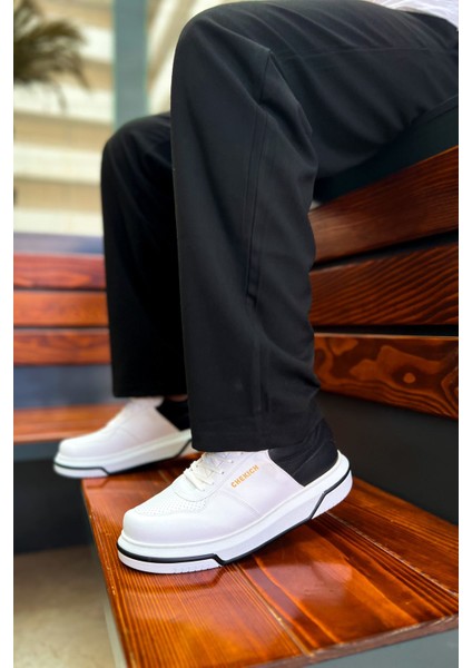 J075 Signature Ortopedik Taban Günlük Cilt Erkek Sneaker Spor Ayakkabı Cbt Beyaz/siyah fiyatları