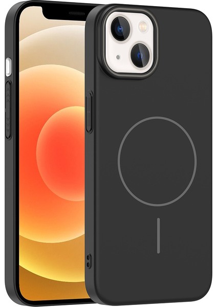 Apple iPhone 13 Uyumlu Kılıf M-Safe Şarj Özellikli Zore Ruby Sert Kapak