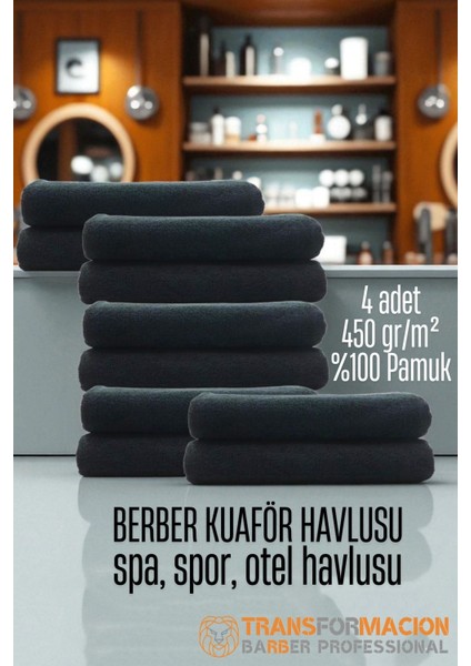 Kuaför Berber Havlusu 10 Adet Pamuk Berber Havlusu 50X90 Siyah 721905 fiyatları