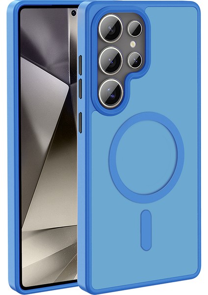 Samsung Galaxy S25 Ultra Uyumlu Kılıf M-Safe Şarj Özellikli Mat Arka Yüzey Zore Sio Kapak