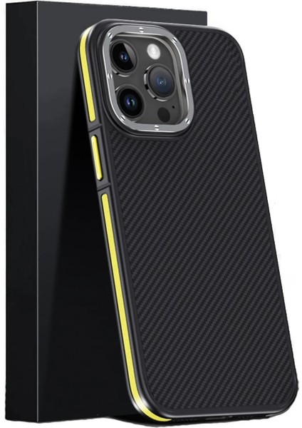 Iphone 15 Pro Kılıf Aramid 600D Kevlar Karbon Fiber Magsafe Kapak - Sarı Svlrs fiyatları
