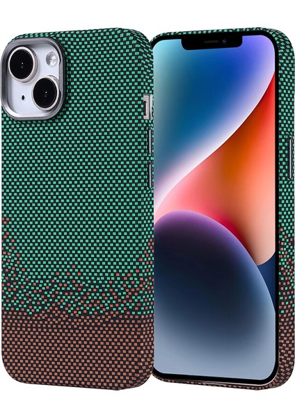 Apple iPhone 14 Uyumlu Kılıf M-Safe Şarj Özellikli Karbon Fiber Görünümlü Zore Nekst Kapak