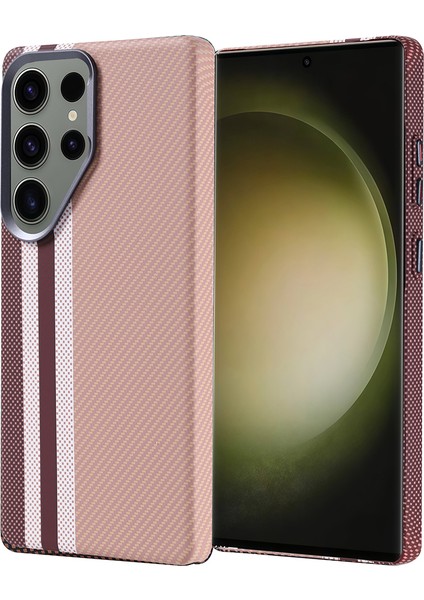 Samsung Galaxy S25 Ultra Uyumlu Kılıf M-Safe Şarj Özellikli Karbon Fiber Görünümlü Zore Nekst Kapak