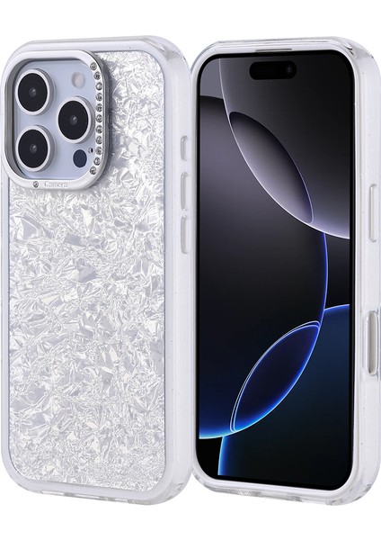 Apple iPhone 16 Pro Uyumlu Kılıf Taşlı Tasarım Zore Kapi Kapak