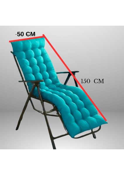 Sandalye Minderi Uzun Model 50X150 cm Turkuaz