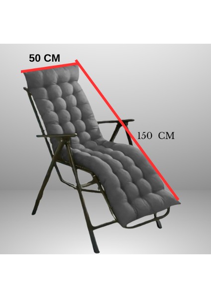 Sandalye Minderi Uzun Model 50X150 cm Antrasit Gri