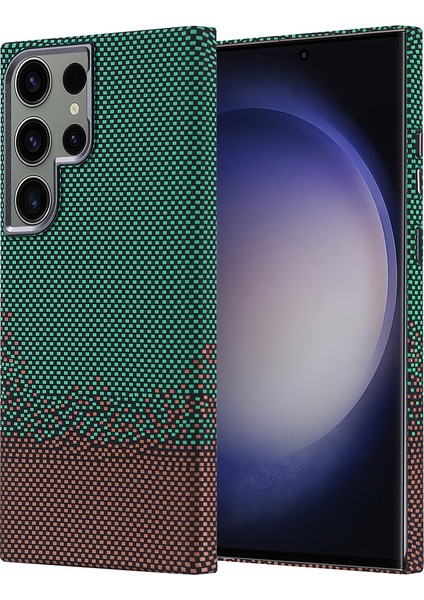 Samsung Galaxy S23 Ultra Uyumlu Kılıf M-Safe Şarj Özellikli Karbon Fiber Görünümlü Zore Nekst Kapak