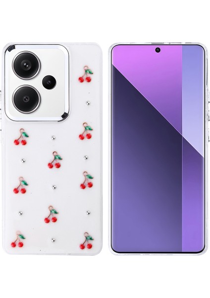 Xiaomi Redmi Note 13 Pro Plus 5g Uyumlu Kılıf Airbag Tasarımlı Simli Şeffaf Zore Kutup Kapak