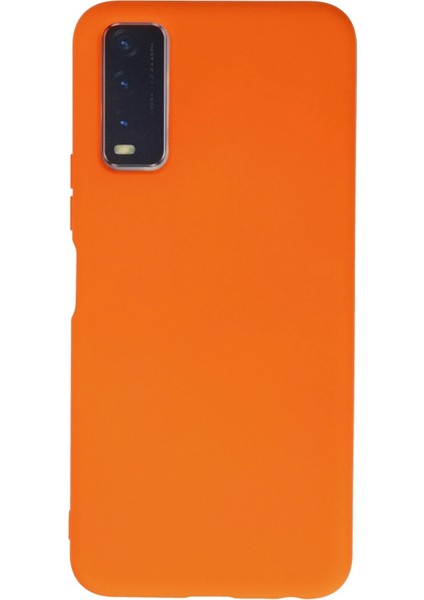 Vivo Y11S Kılıf Nano Içi Kadife Silikon - Turuncu Svlrs