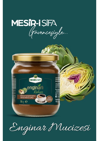 Enginarlı Kahve Bitkisel Karışımlı Çözünebilir Kahve 75 gr fırsatları