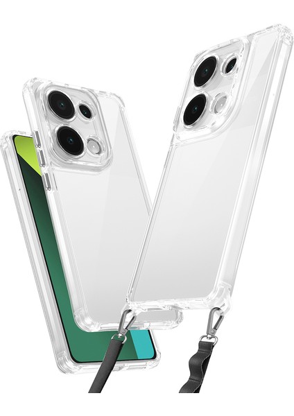 Xiaomi Redmi Note 13 Pro 4g Uyumlu Kılıf Airbagli Takılabilir Askı Aparatlı Zore Snap Silikon Kapak