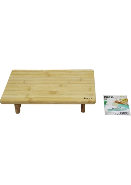Dikdörtgen Ayaklı Mini Sofra MODEL=32X21.5CM Bambu Ahşap Kesim Panosu (5047)