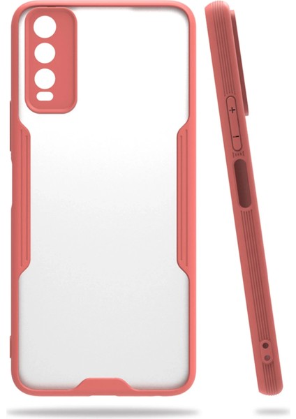 Vivo Y11S Kılıf Platin Silikon - Pembe Svlrs