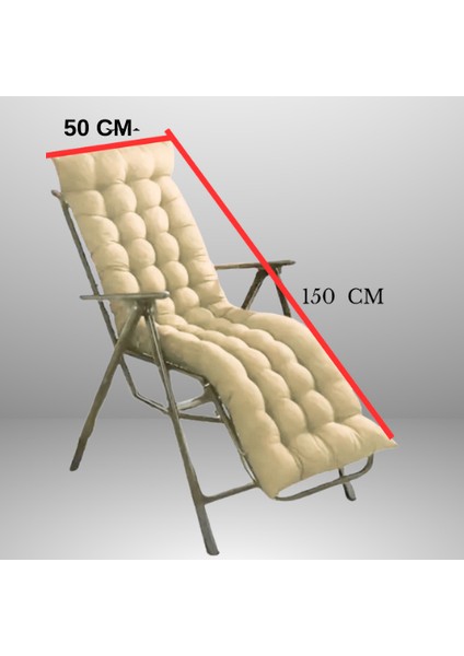 Sandalye Minderi Uzun Model 50X150 cm Sütlü Kahve