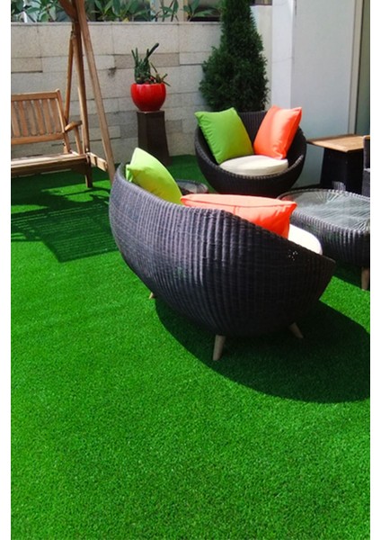 Yoğun Yeşil Yapay Çim Halı, 7mm, En 1 Metre, Huzur ve Doğa Dokusuyla indirimleri