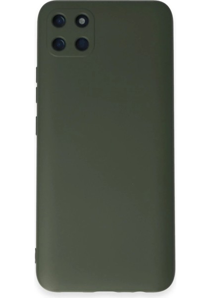 Realme C11 Kılıf Nano Içi Kadife Silikon - Koyu Yeşil Svlrs