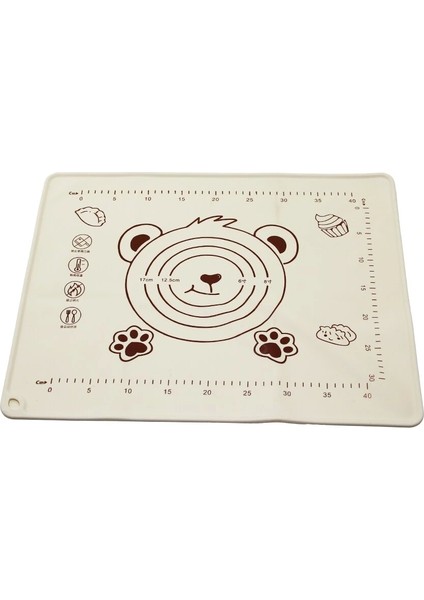 Dikdörtgen 40X50CM Renkli Silikon Hamur Matı Ölçek Çizimli 240GR (5047)