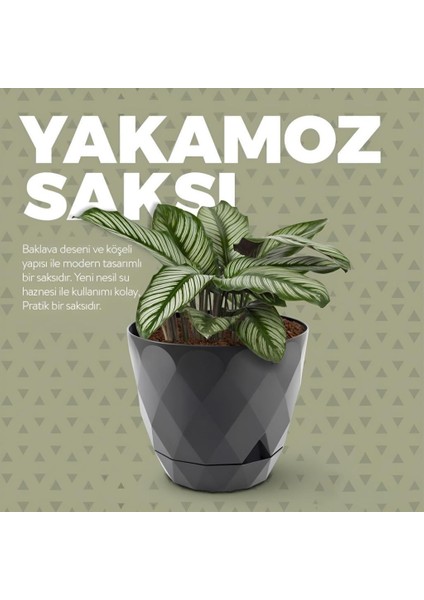 KRS-452 Yakamoz Tabaklı Plastik Saksı Takımı 1.3 Lt Beyaz 6 Adet indirimleri