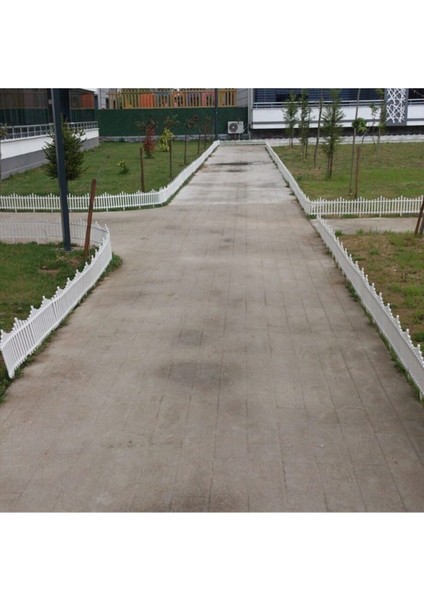 Beyaz 4,72M Bahçe Çiti, 8 Adet, Dekoratif ve Dayanıklı Plastik Çit Seti modelleri