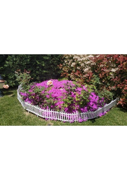 Beyaz 4,72M Bahçe Çiti, 8 Adet, Dekoratif ve Dayanıklı Plastik Çit Seti indirimleri
