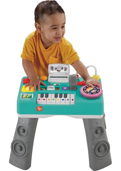 Eğlenceli Dj Aktivite Masası Fisher-Price Eğlen ve Öğren Müzikli Eğitici Oyuncağı Bebek ve Yürüme Çağındaki Çocuk Için Eğlenceli Dj Aktivite Masası HRB61