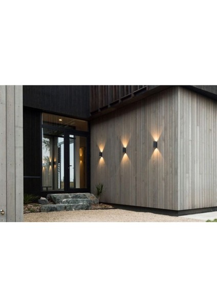Çift Yönlü Duvar Aplikası, Iç ve Dış Mekan, Bahçe Aydınlatması, Antrasit Renk modelleri